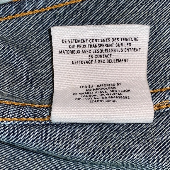 Anthropologie Holding Horses Embellished Beaded Denim Jacket Sz S - Picture 6 of 14